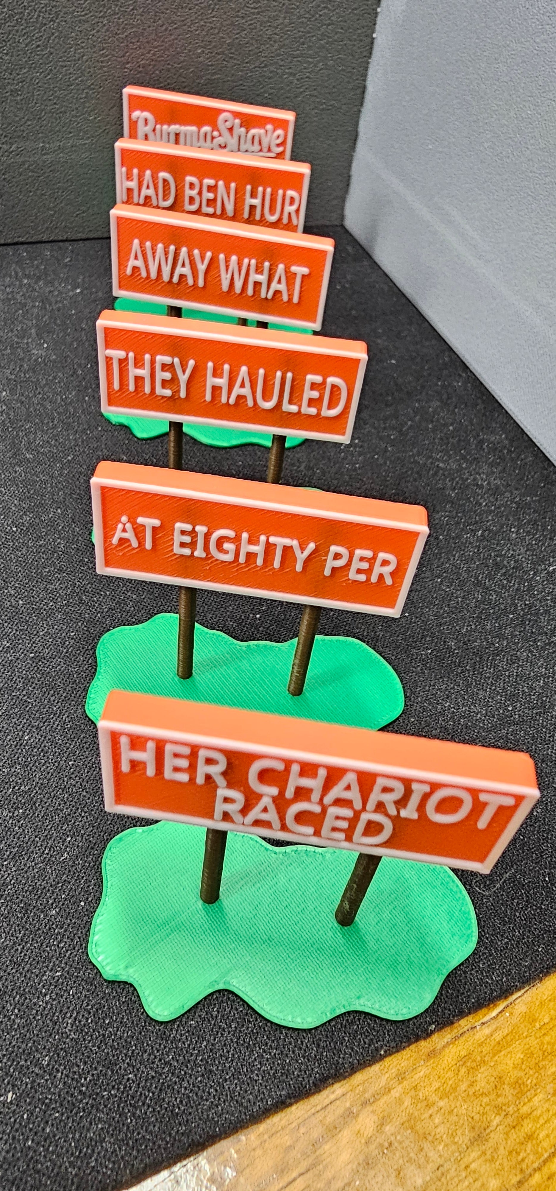 Burma Shave Diorama Signs