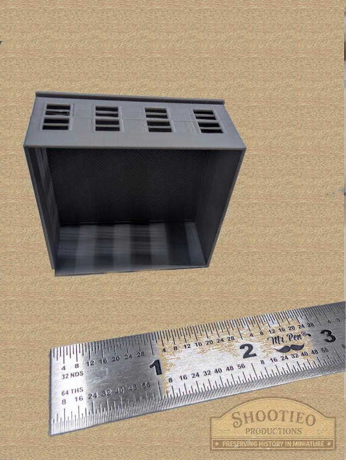 Early 1900s Main Street Storefront | 1:87 Scale | Recessed Entry Commercial Building | Durable FDM Print.