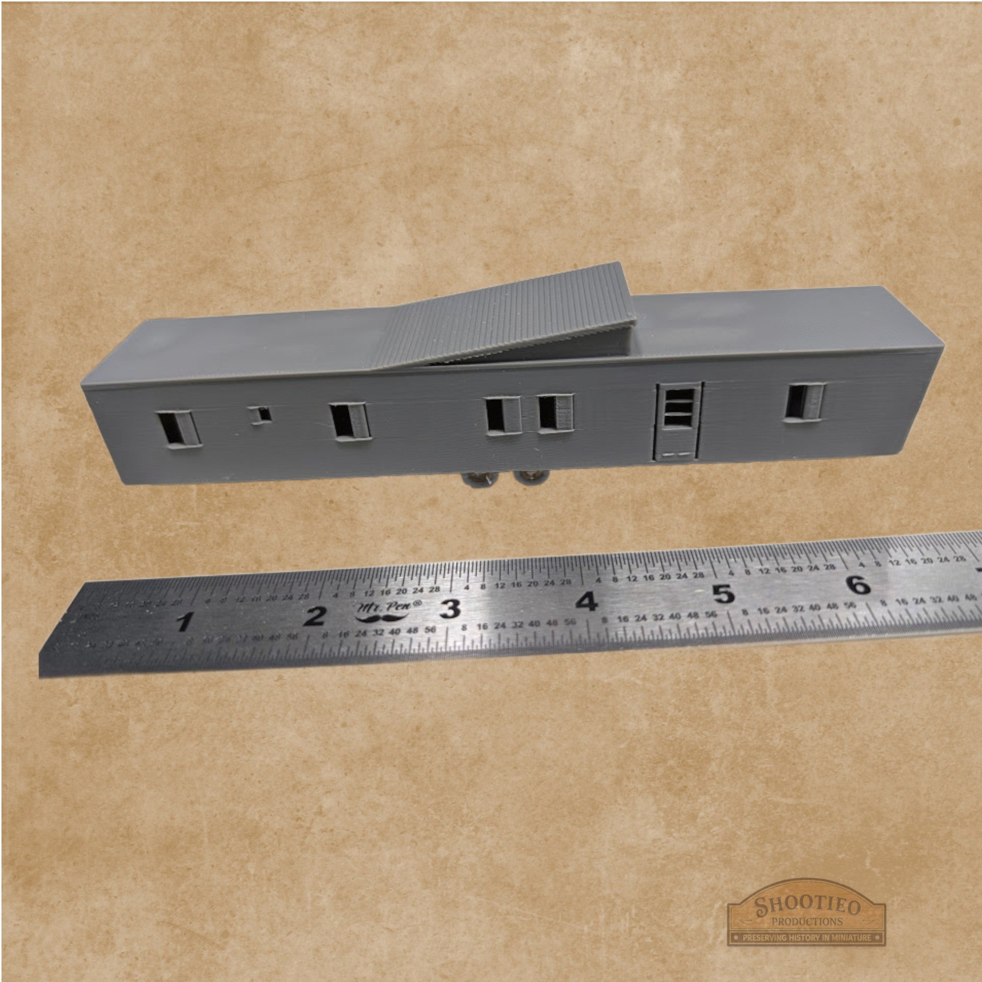 1950s Vintage Mobile Home | "Bread loaf" Style Trailer | 1:87 HO-Scale to 1:24 | Durable FDM Printed Post-War Scenery