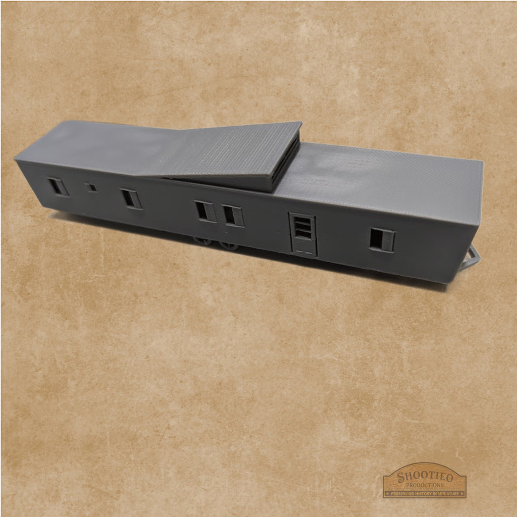 1950s Vintage Mobile Home | "Bread loaf" Style Trailer | 1:87 HO-Scale to 1:24 | Durable FDM Printed Post-War Scenery