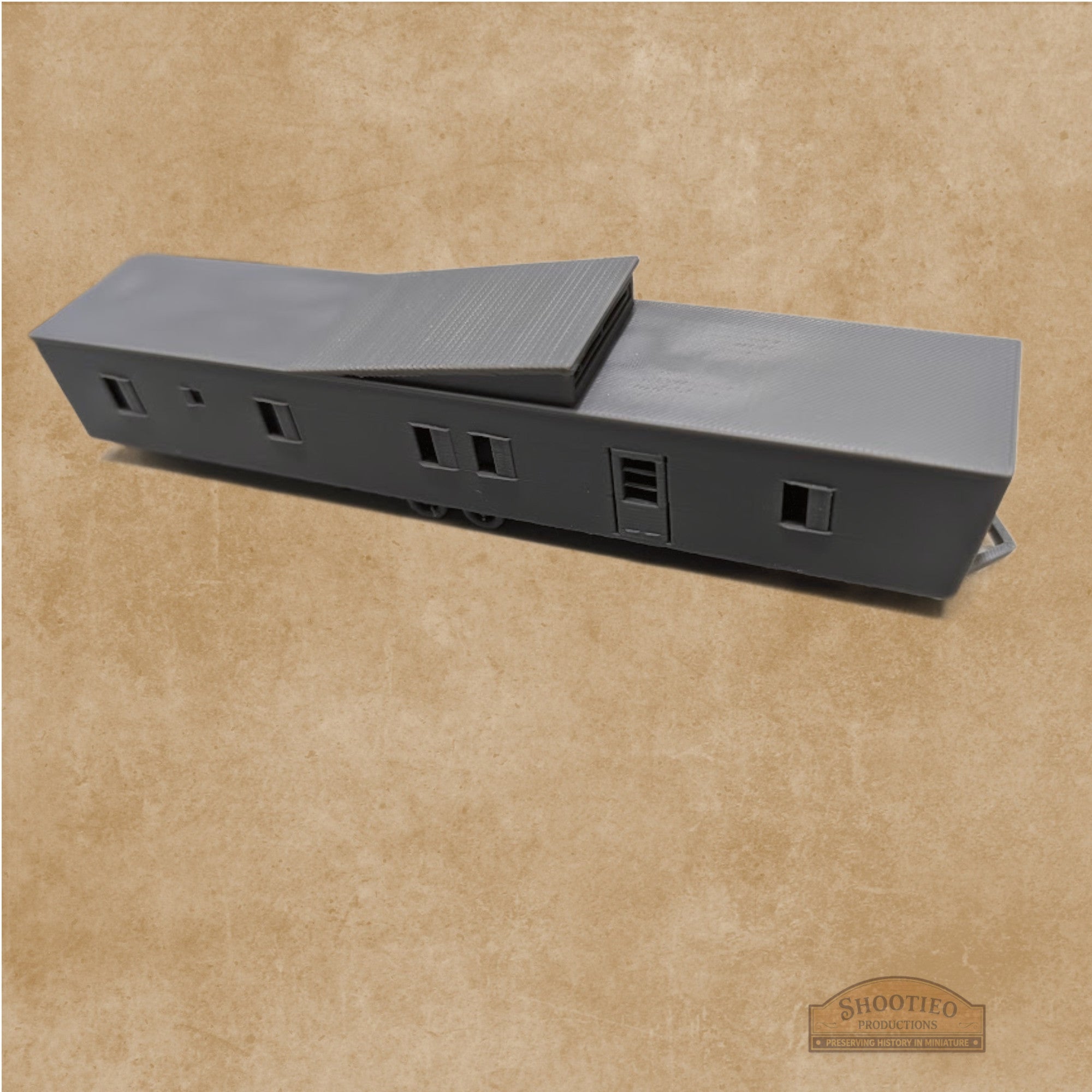 1950s Vintage Mobile Home | "Bread loaf" Style Trailer | 1:87 HO-Scale to 1:24 | Durable FDM Printed Post-War Scenery