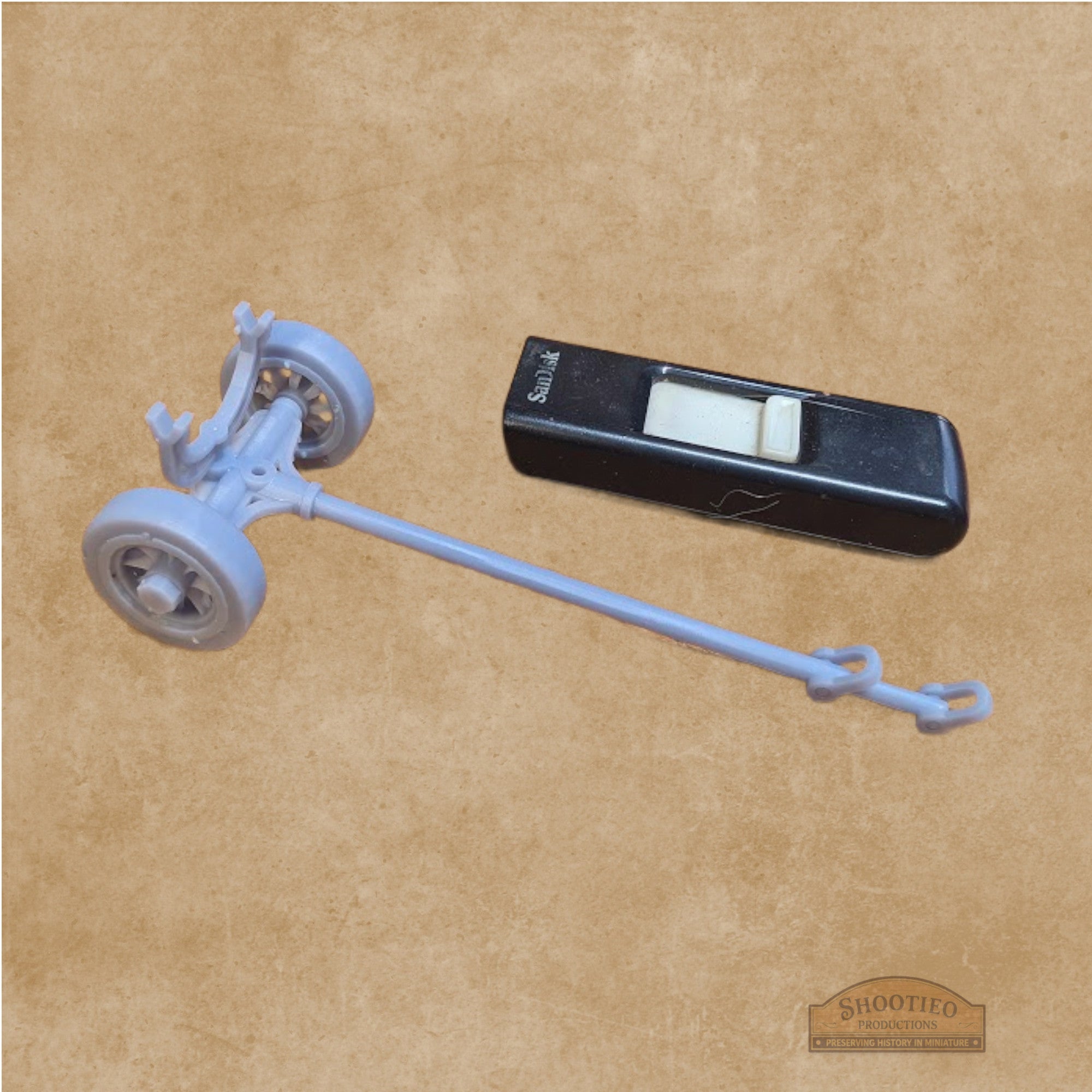 1915 Weaver-Style Auto Ambulance | Vintage Towing Dolly | High-Detail Resin | 1:24 to 1:87 Scale