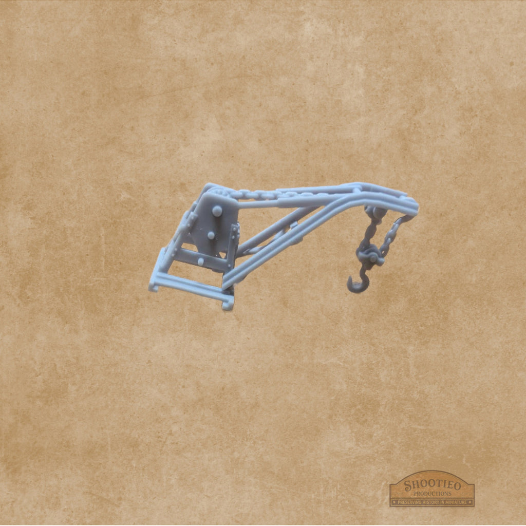 1910s Vintage Auto Crane | 1:24 to 1:160 Scale | High-Detail Resin Miniature | Early Wrecker & Towing Equipment