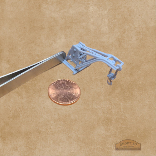 1910s Vintage Auto Crane | 1:24 to 1:160 Scale | High-Detail Resin Miniature | Early Wrecker & Towing Equipment