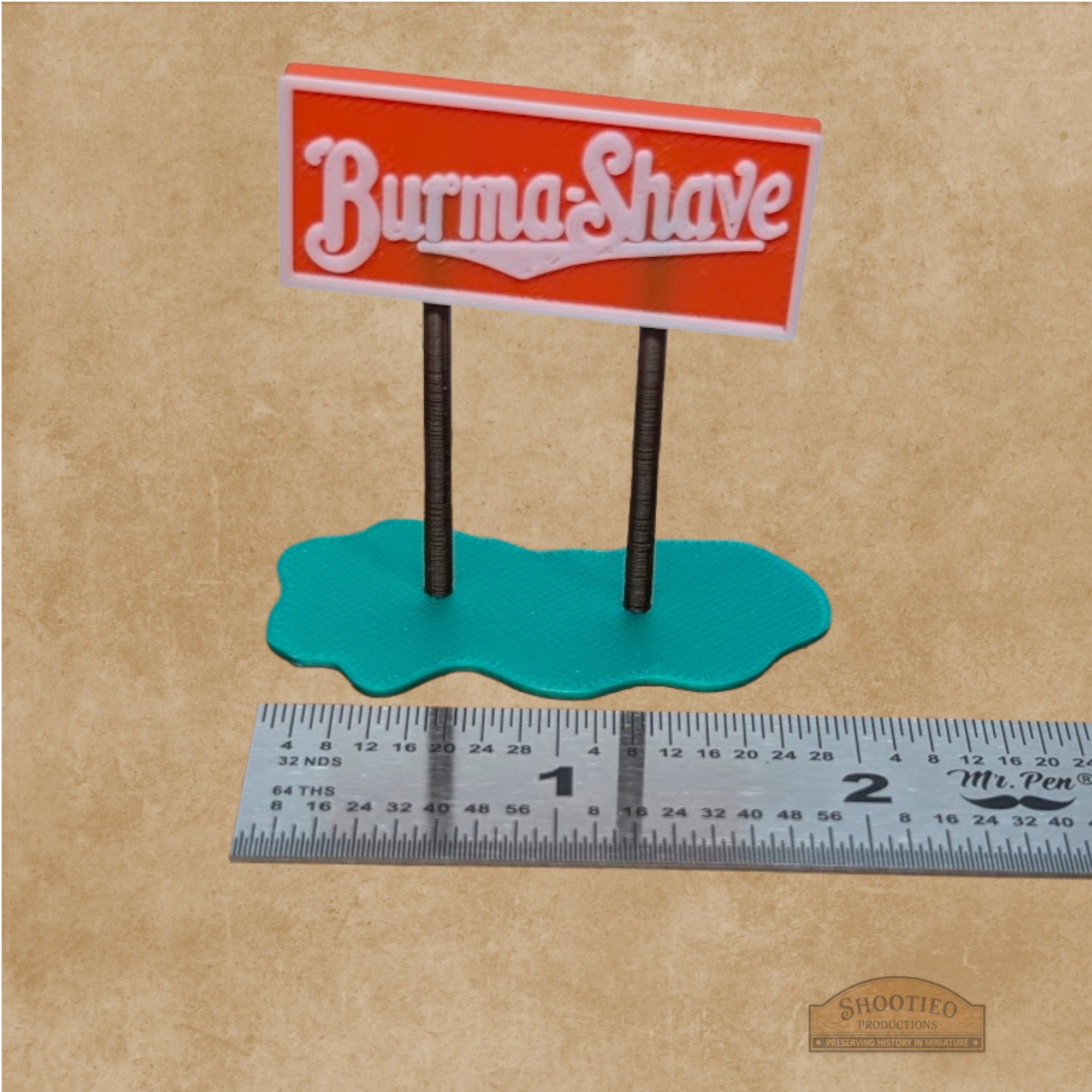 Burma-Shave Roadside Signs | Set of 6 | 1:87 Scale | Vintage Highway Advertising | Durable FDM Printed Miniature