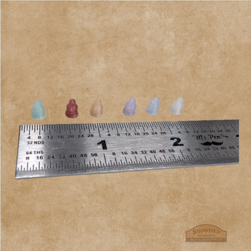 Miniature Glass Telephone Insulators | 1:87 Scale | Model Railroad Detail