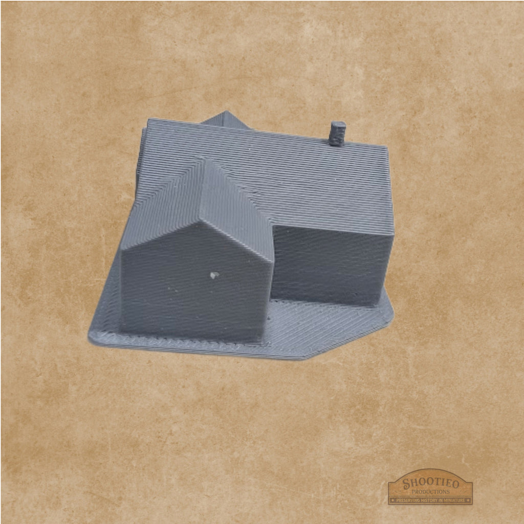 Mid-Century Ranch House | Post-War Suburban Home | 3D Printed Architecture | 1:56 to 1:160 Multi-Scale