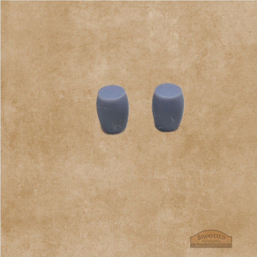Vintage 56-Gallon Steel Oil Drums | Industrial Resin Miniatures | 1:24 to 1:87 Scale