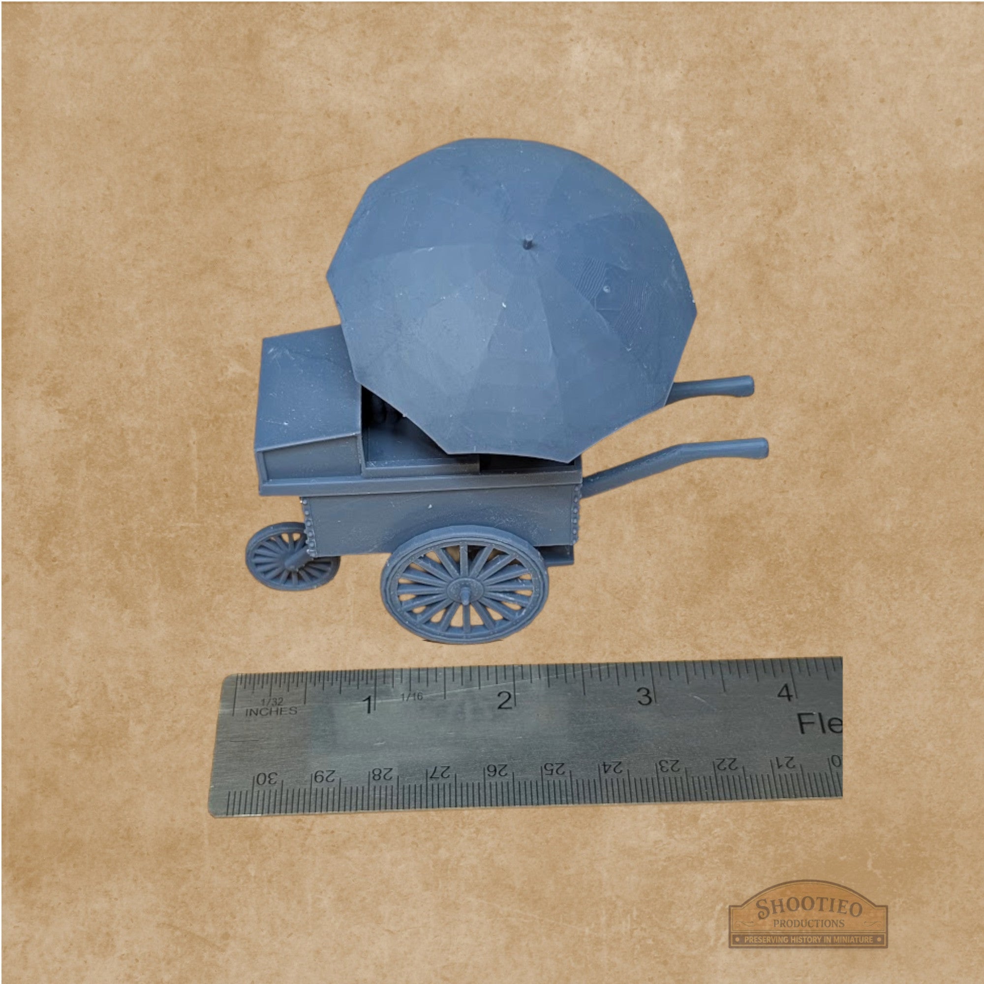 Early 20th Century Street Vendor Carts | Set of 2 | 1:24 to 1:160 Scale | High-Detail Resin | Victorian & Brass Era Diorama