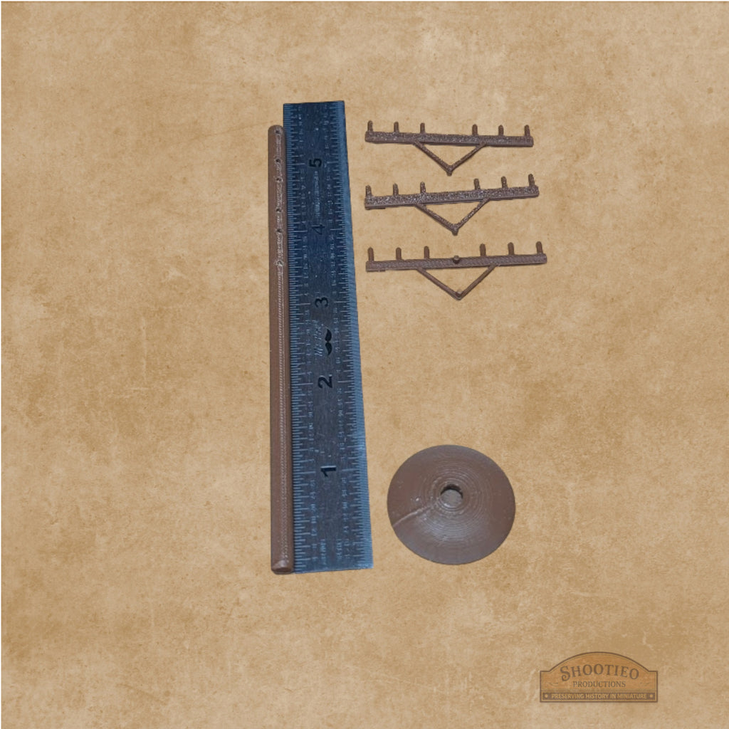 Professional Scale Telephone Pole Kit | Realistic Wood Grain | Tapered High-Strength Design | All Scales (1:24 - 1:87)