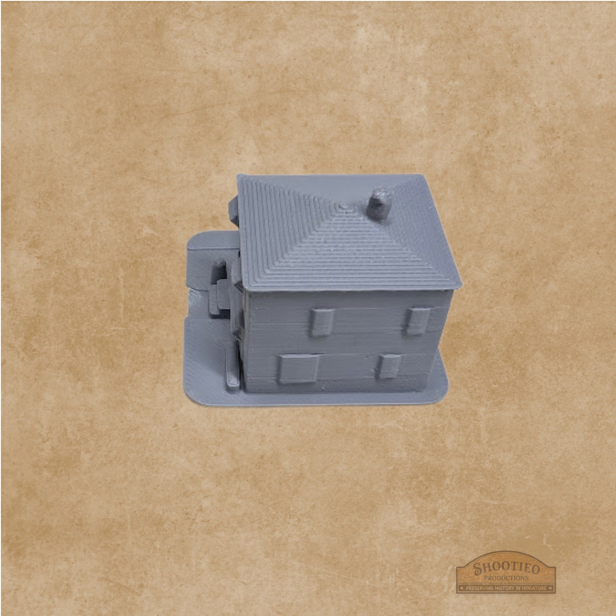 Vintage 2-Story Municipal Building | Historic City Hall & Police Station | 1:48 to 1:160 Scale | Multi-Scale Civic Architecture