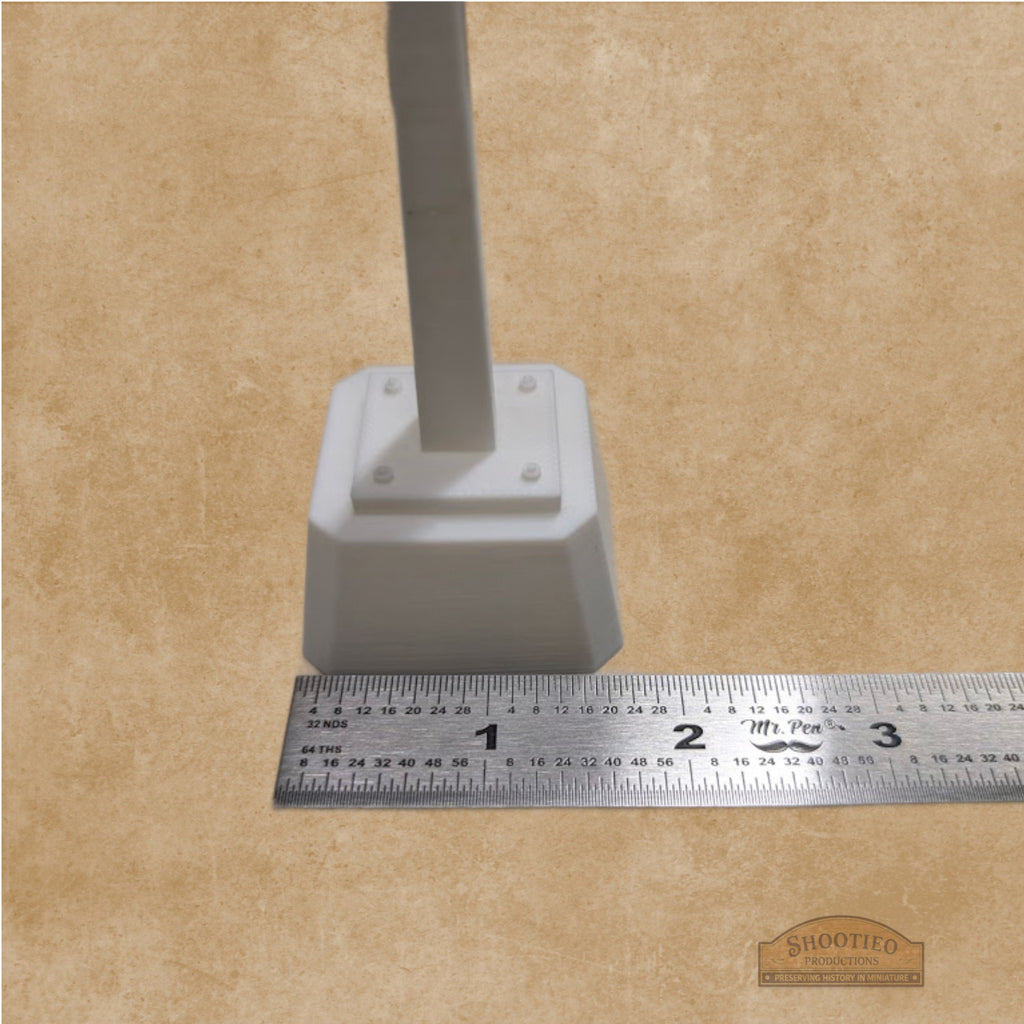 Vintage Roadside Service Station Sign | DIY "Lollipop" Sign Pillar | 1:24 to 1:160 Scale | Unpainted Custom Layout Detail