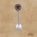 Vintage Roadside Service Station Sign | DIY "Lollipop" Sign Pillar | 1:24 to 1:160 Scale | Unpainted Custom Layout Detail