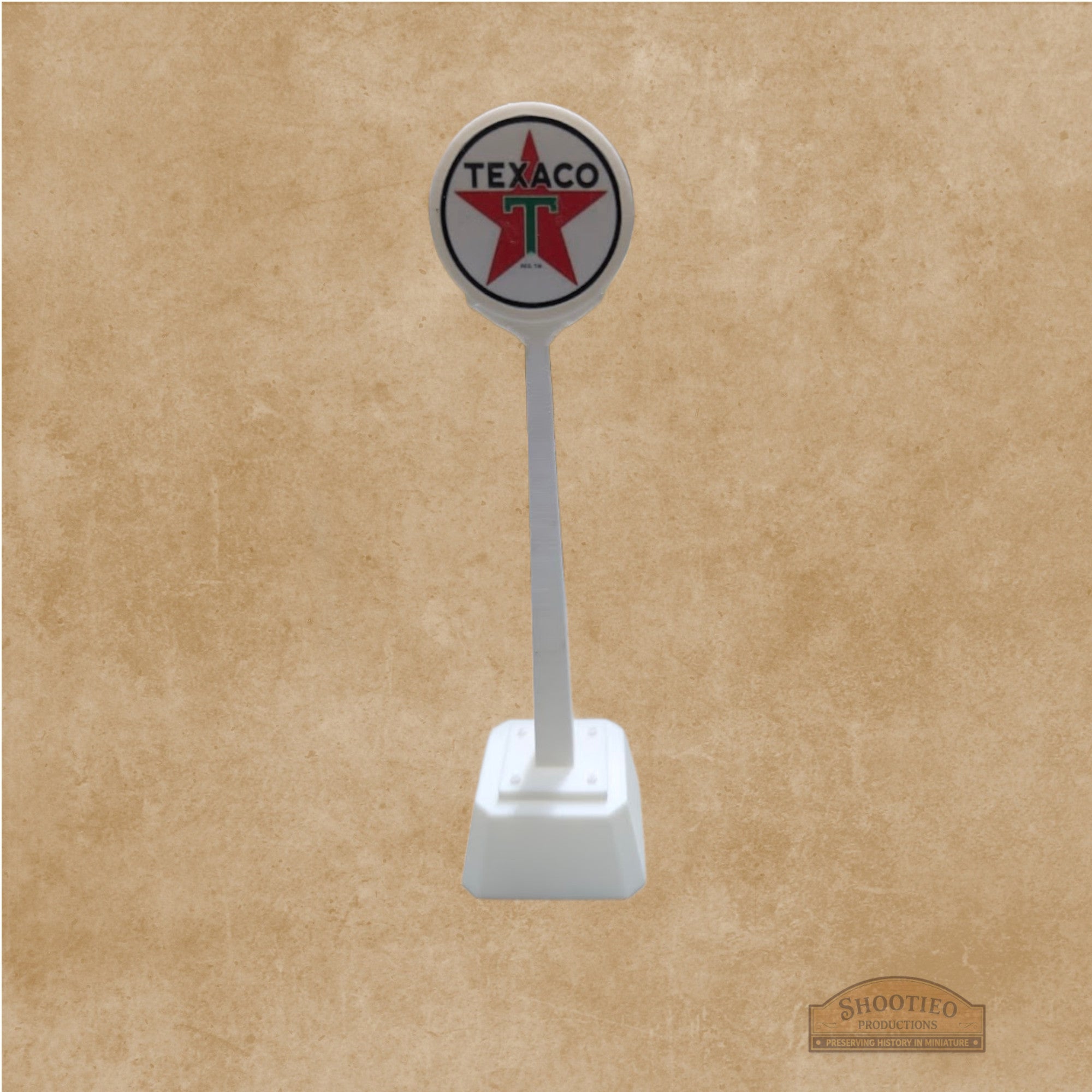 Vintage Roadside Service Station Sign | DIY "Lollipop" Sign Pillar | 1:24 to 1:160 Scale | Unpainted Custom Layout Detail